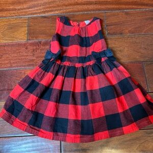 Carter’s Buffalo Plaid  Toddlers Red And Black Dress Size 3T